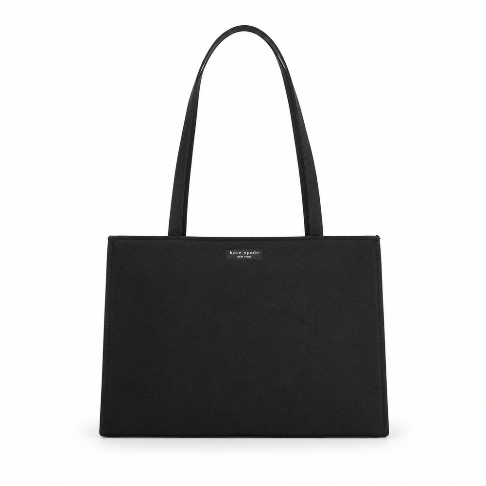 Kate Spade Sam Tote Bag Womens Small Black Good Nylon Gingham 90s Retro Shoulder